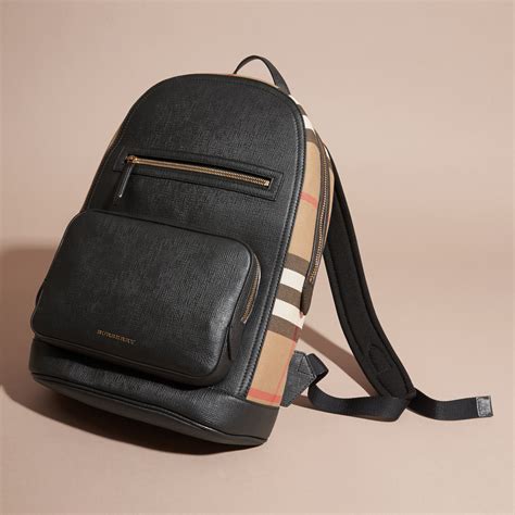 burberry house textured backpack|authentic burberry backpack.